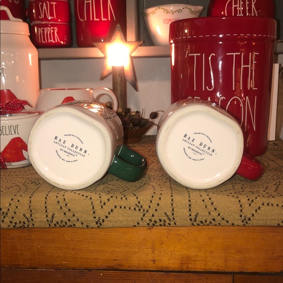 Rae Dunn CUP OF COZY & HOT COCOA Double Sided Mugs Set of 2 - Picture 7 of 8